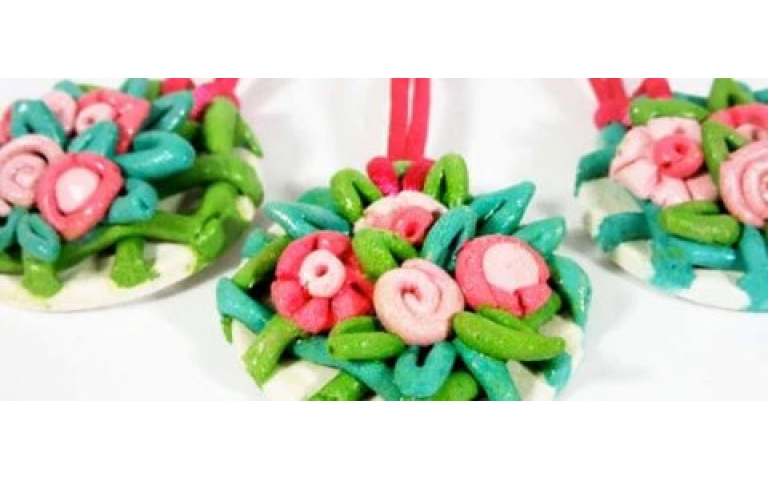 Colored Clay Flower Charms using ColorPlus Clay
